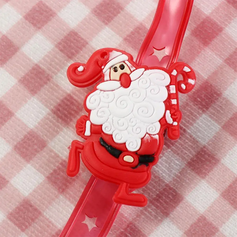Led natal palmas círculo plástico pop brinquedos de natal anel de mão algodão natal led pulseira de natal presentes de ano novo