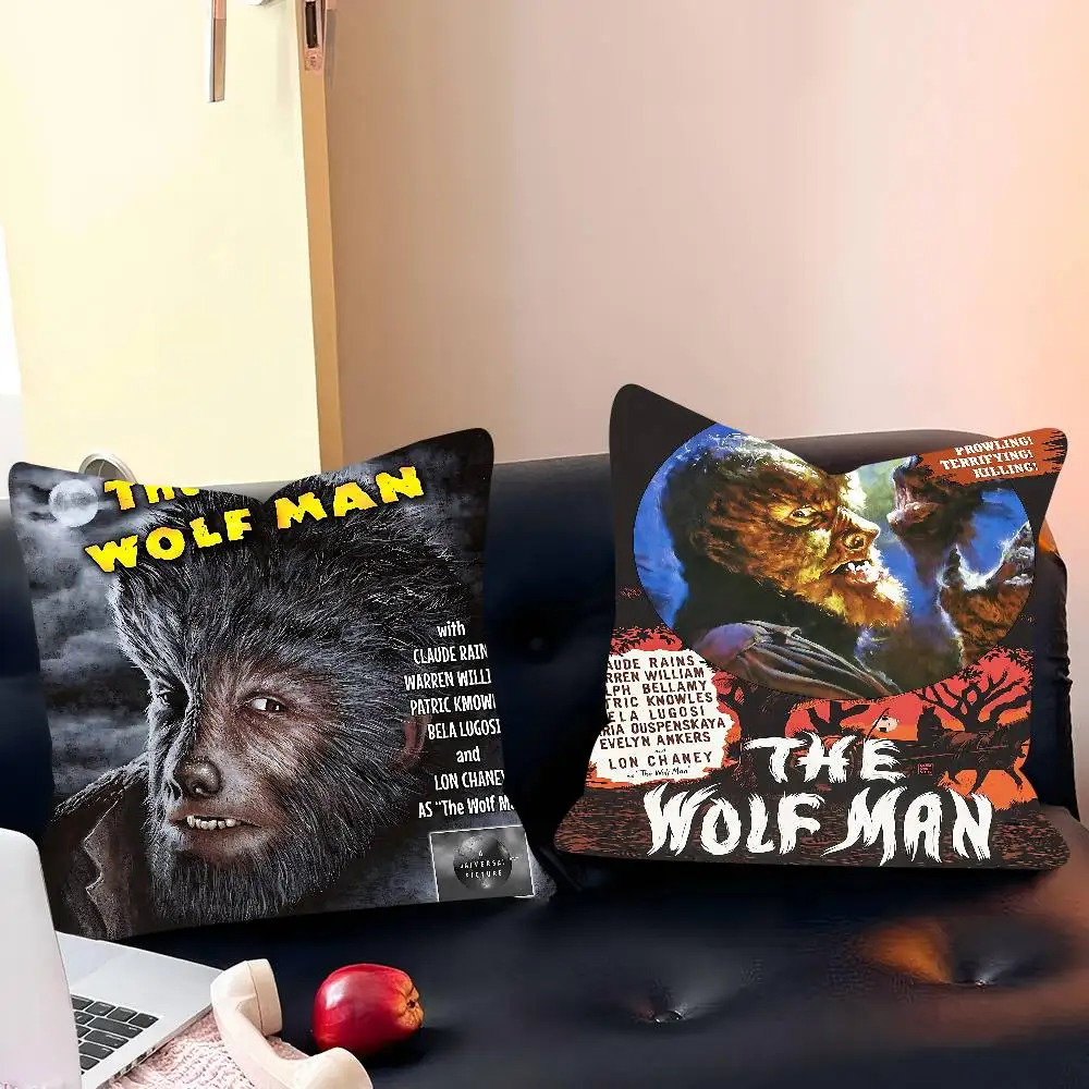 

Horror Film W-Wolf Man Cushion Cover Decorative Pillow Sofa Home Decor Case Pillow Cases