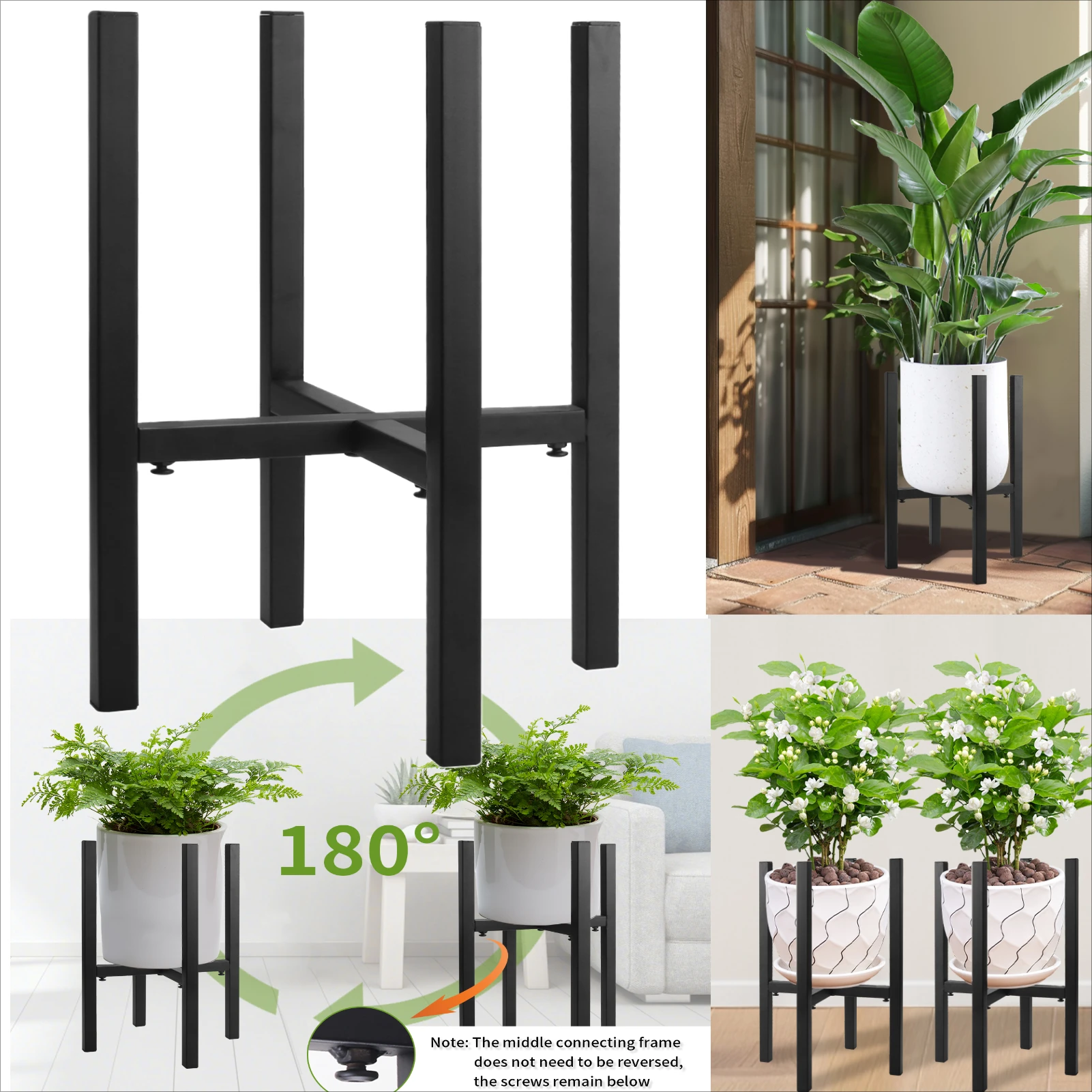 

Подставка в горшке из кованого железа, стойка для цветочных горшков, прочная полка для дисплея, садовый держатель для цветочного горшка, современный балкон, домашний декор для сада