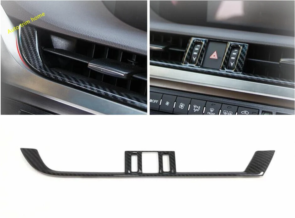 Dashboard Central Air Conditioning Outlet AC Vent Decoration Frame Cover Trim Fit For Lexus ES 2018 - 2023 ABS Car Accessories