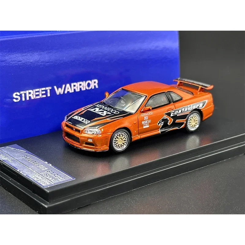 

Street Weapon 1:64 NFS 7 Underground GTR BN R34 Diecast Diorama Car Model Collection Miniature Carros Toys