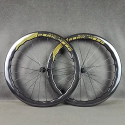 700C Road Carbon Fiber Disc Brake Bicycle Wheels PEAK 4550 Wide 28mm Wheel Set UD Glossy Surface with Tubular/Tubeless-Clincher