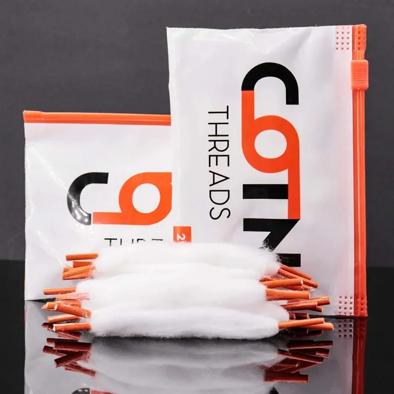 20 قطعة سلك لفائف مسبقة الصنع المواضيع العضوية Vape القطن شرائط رباط الحذاء DIY بها بنفسك RDA RTA RBA البخاخة خزان السجائر الإلكترونية