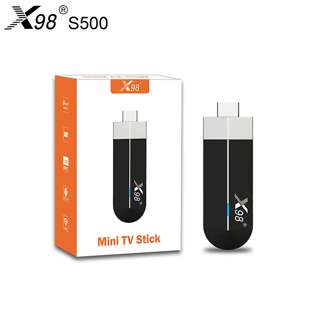 

Android 11.0 Smart TV Box X98 S500 Amlogic S905Y4 2.4G/5G WiFi 4K H.265 HEVC BT Set Top Box Mini TV Stick