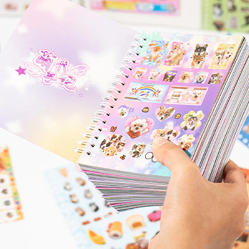 30pcs/bag Cute Pet Battle Cut-Out Coil Sticker Book DIY Handbook Calendar Greeting Cards Diary Notebook Album Material Stickers