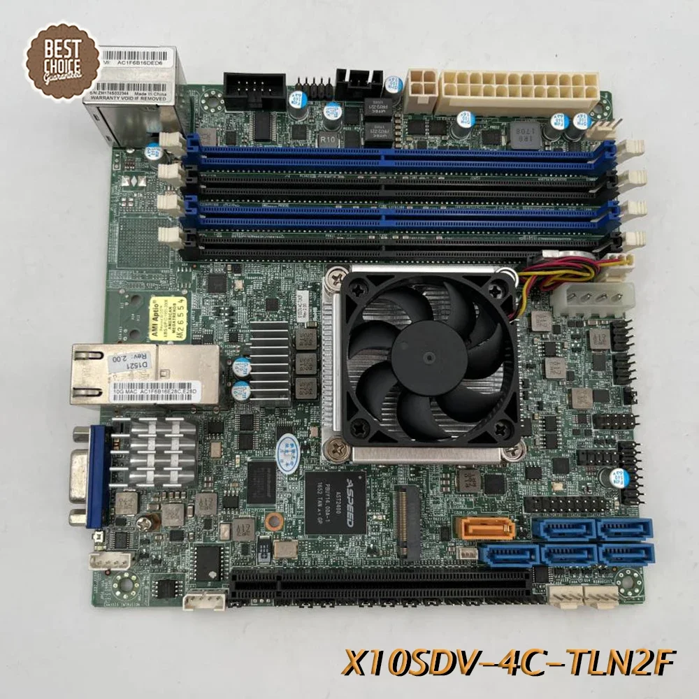 

For SUPERMICRO MBD-X10SDV-4C-TLN2F X10SDV-4C-TLN2F Intel Xeon D-1521 Mini ITX Server Motherboard