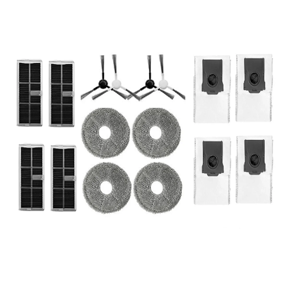 16 шт. для S10 PRO Ultrai аксессуары для подметальных роботов, основная боковая щетка, мешок для пыли, детали для швабры