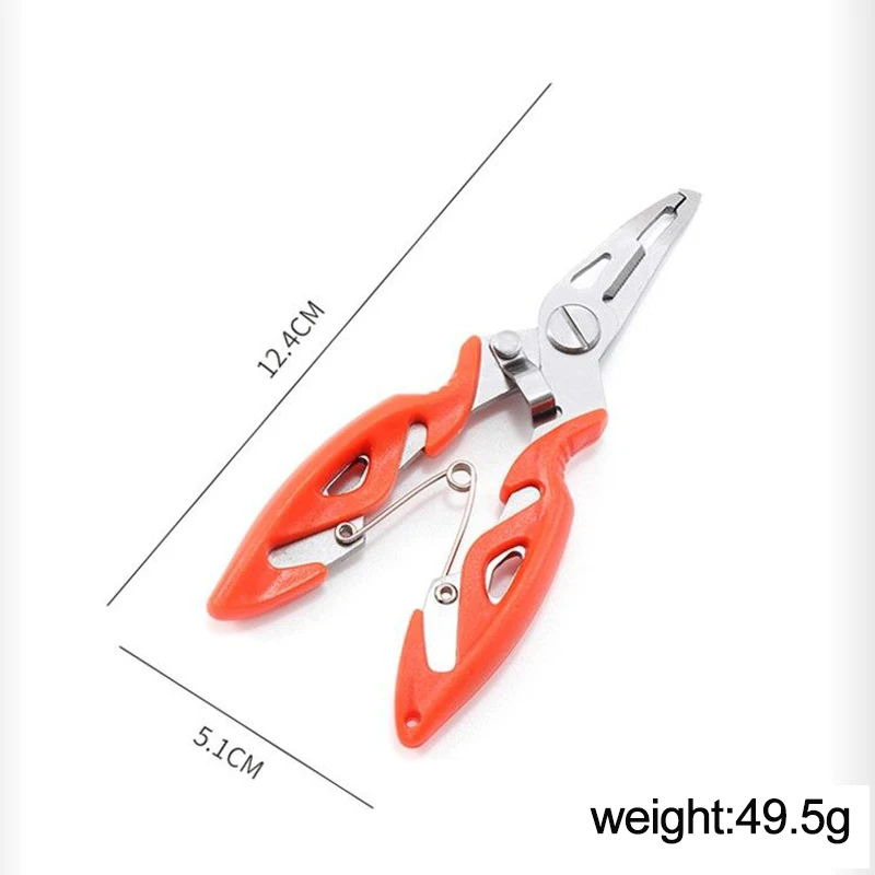 1 Set Fishing Plier Scissor with Rope Lanyard Cutter Hook Remover Cutting Fish Use Tongs Multifunction Scissors  Fishing Tool