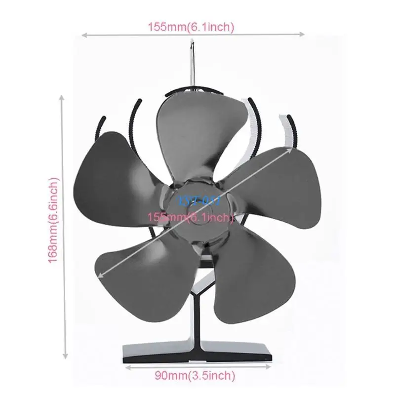 E15A مروحة مدفأة منزلية هادئة، مروحة مدفأة صديقة للبيئة لتوزيع الحرارة بكفاءة