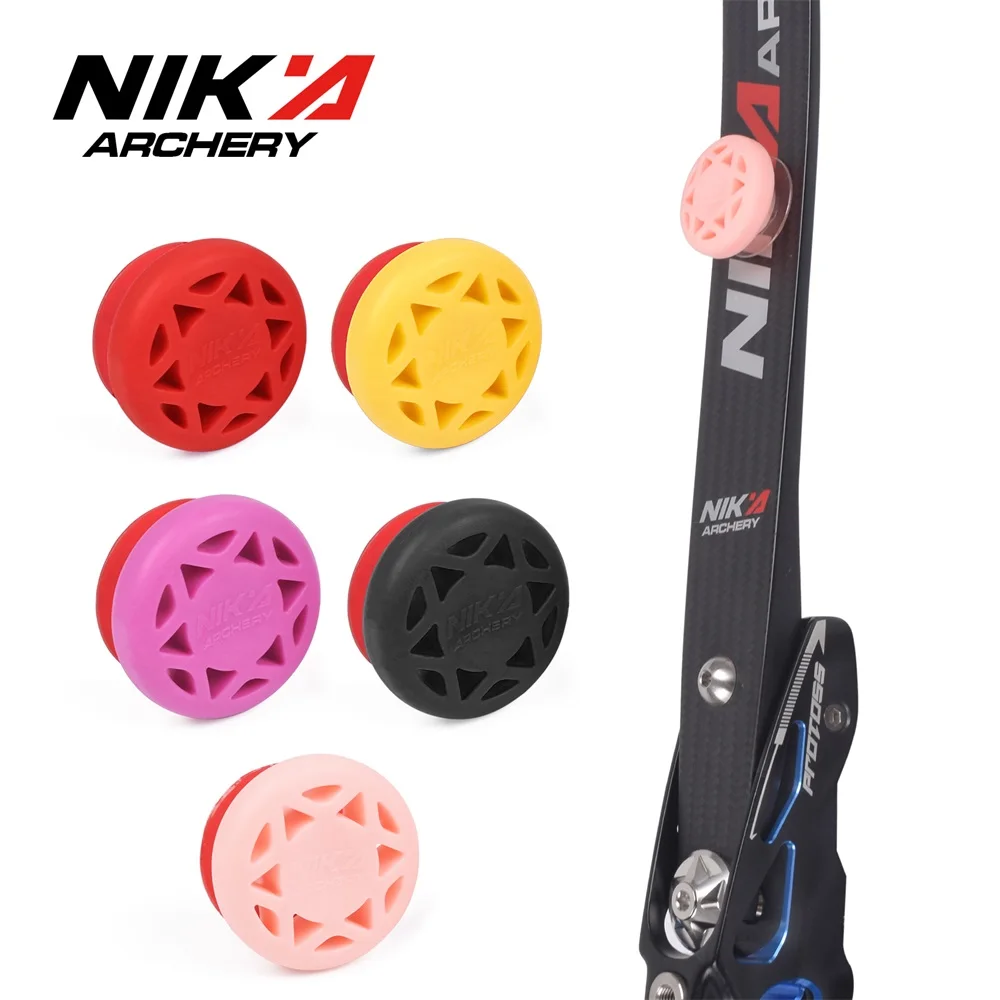 1 pair Nika Archery Rubber Damper for Recurve Bow Limbs Vibration Rubber Shock Absorber Shooting Accessories