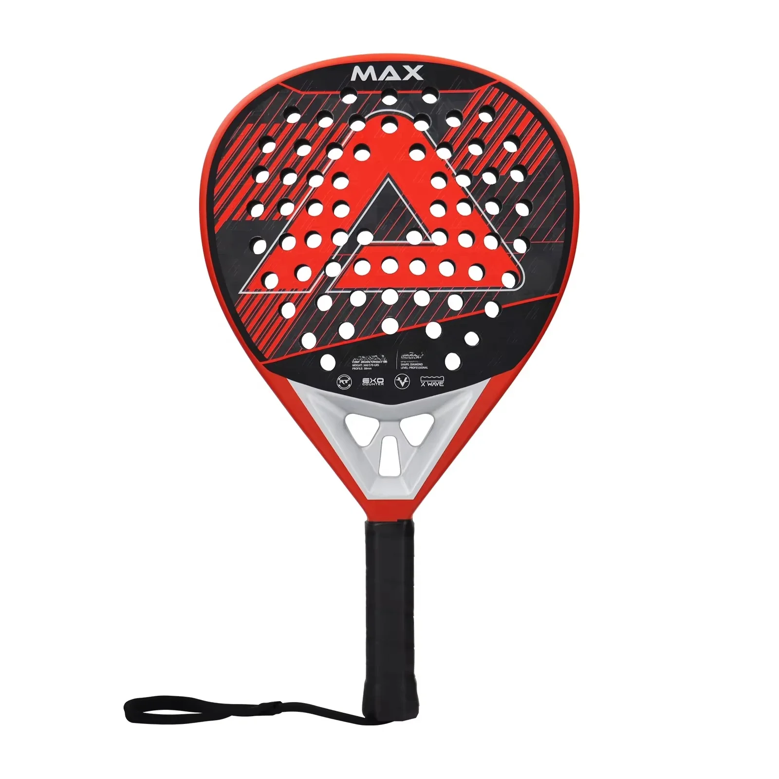 -Radqueta De Padel De nivel Premium avanzado, raqueta De Padel De tenis, raqueta De Padel con logotipo personalizado De fibra De carbono 18K