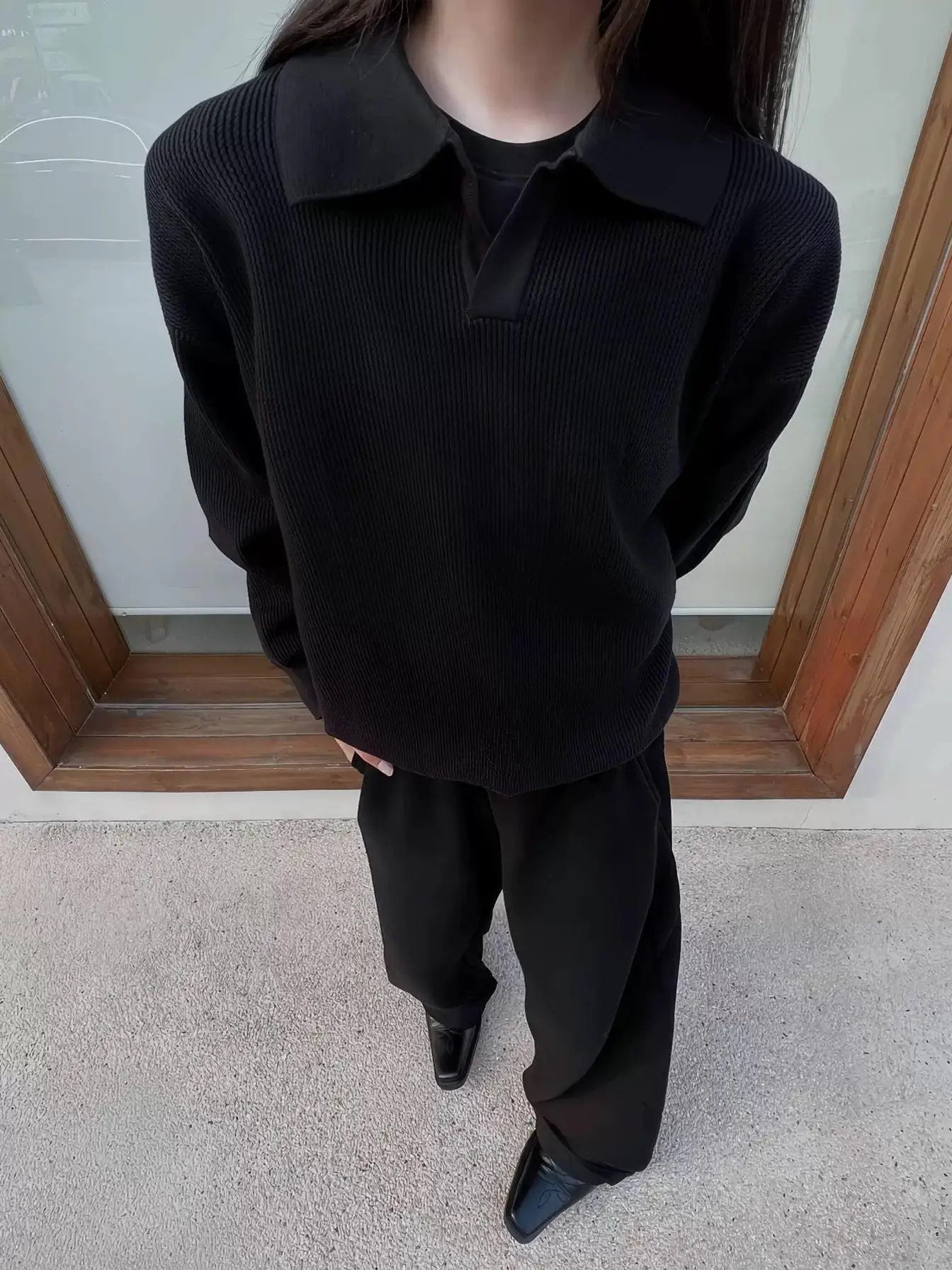 

American Retro Ne Knitted Sweater Long Sve Loose Fit Overhead Women's Sle Casual Versatile Comfortable Knitwear