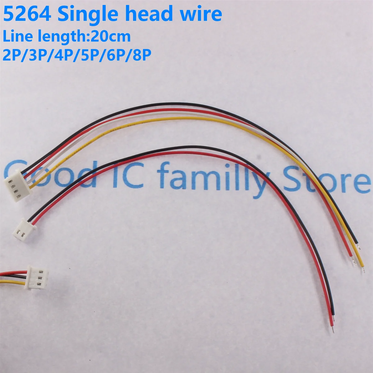 5PCS 5264 terminal wire single ended color connecting wire 2P3P4P 5P 6P 7P -12P spacing 2.54mm electronic wire 26awg