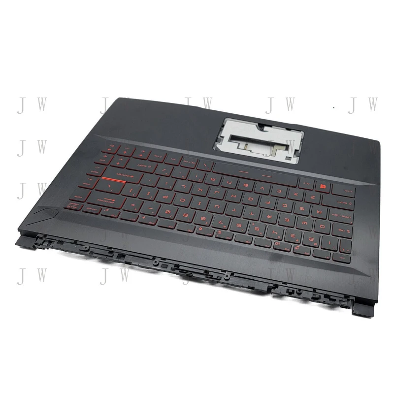 

Клавиатура с подсветкой и упором для рук DDJ для MSI GF65 9SD 9SE 10SD MS-16W1, верхний корпус, черная, раскладка US
