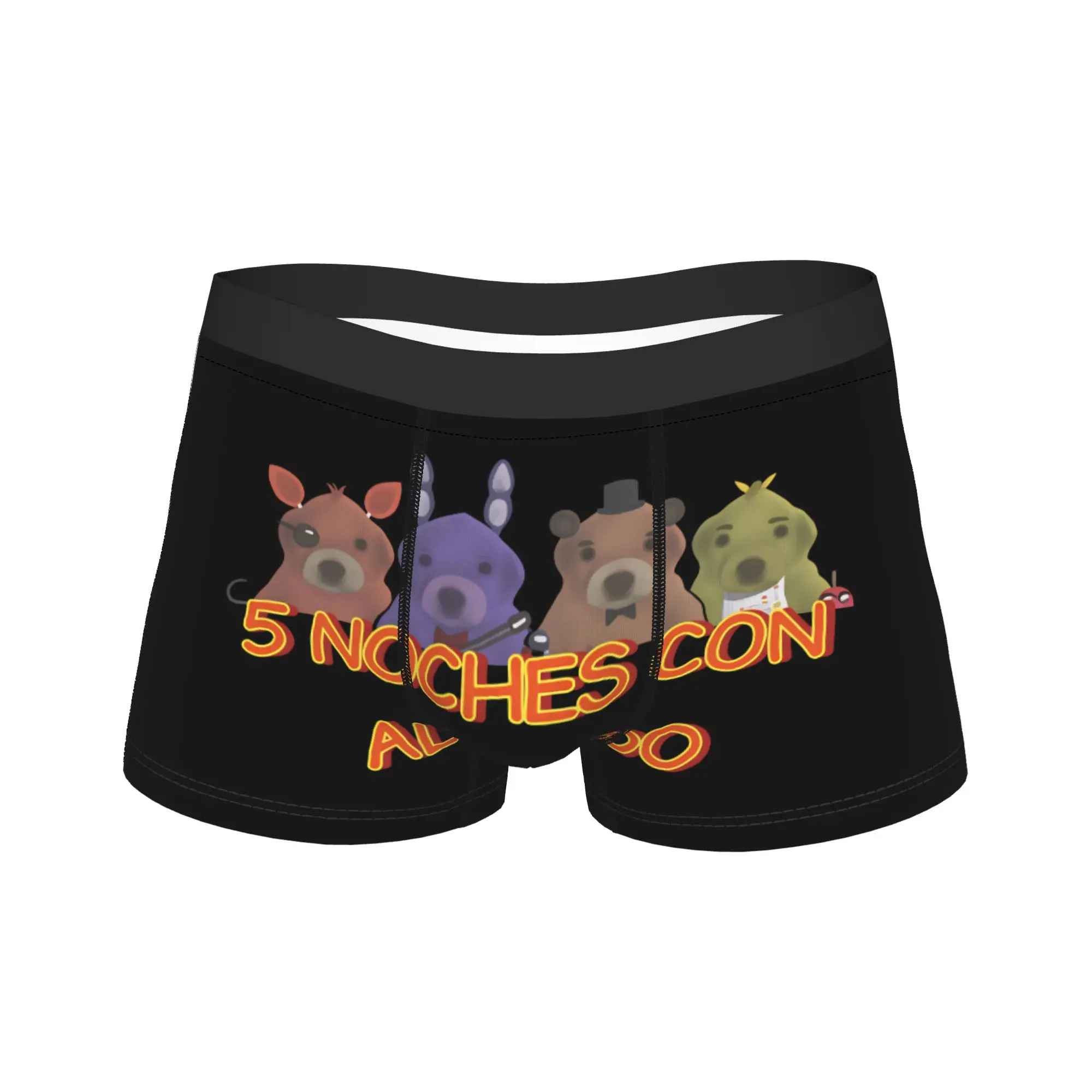 FNAF At Freddys Underwear  Men Underpants Custom DIY Comfortable Trunk Hot Sale Boxer Brief Plus Size