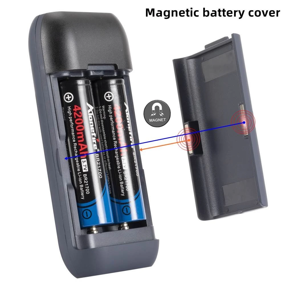 Alonefire PD2 Cargador USB para baterías litio 18650 y 21700 - imagen 4