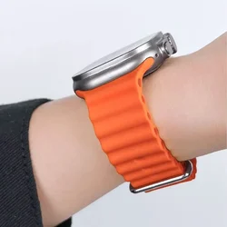 for Apple watch Ultra Band 49mm 45mm 44mm 42mm 38 40mm 41mm Sport Silicone bracelet correa iWatch series 9 7 8 4 5 6 SE 2 Strap