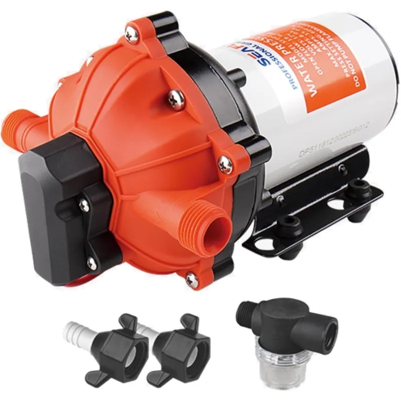 

SEAFLO 55-Series Diaphragm Pump - 12V DC, 5.5 GPM, 60 PSI with Heavy Duty Pressure Switch | Self-Priming, Quiet Operation