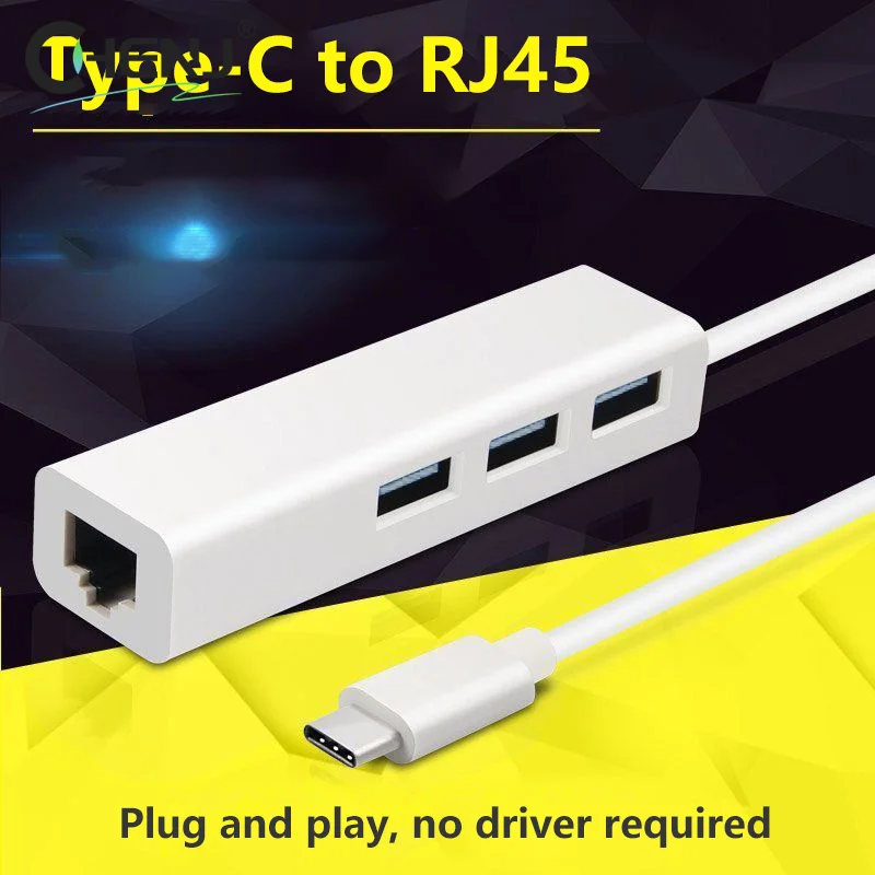 Ethernet Adapter 1000Mbps USB Type C To RJ45 For Chromecast 4K TV Network Card For MacBook Switch PC Windows Android HUB
