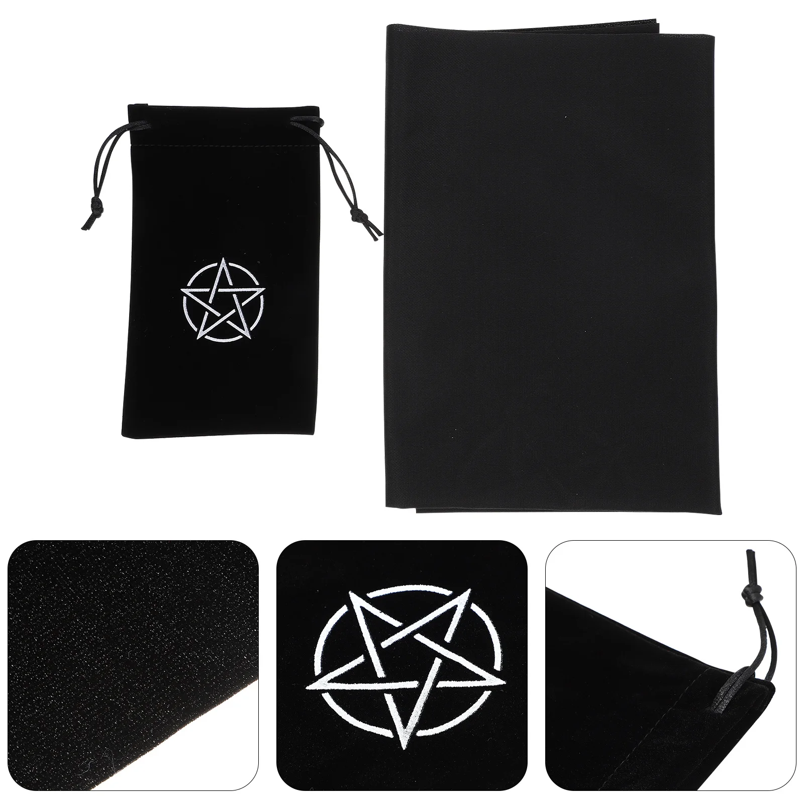 

1Set Tarot Card Storage Bag Pentacle Tablecloth Thick Strong Wearresistant Decorative Design Tarot Cards for Beginners