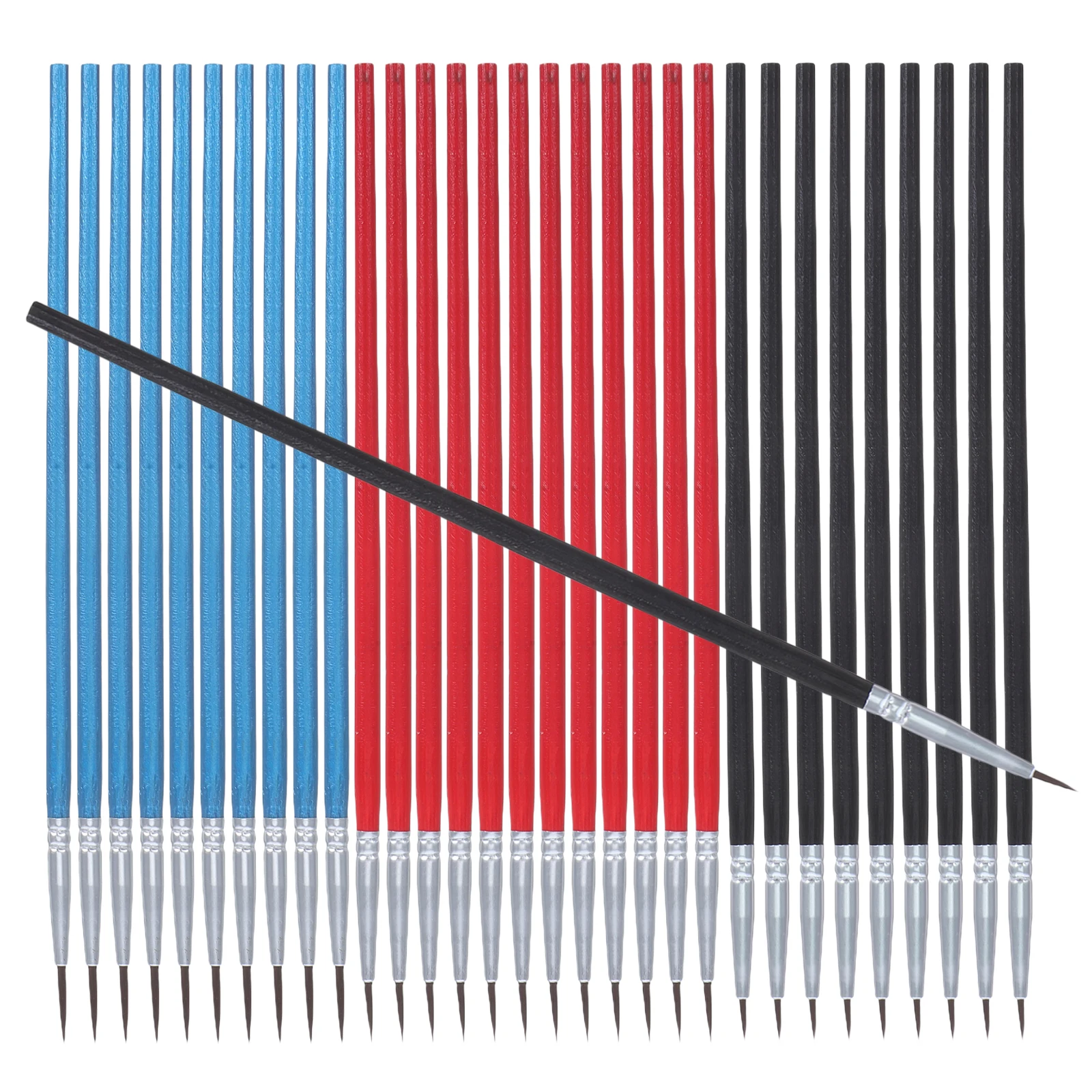 

30Pcs Micro Paint Brushes Professional Grade Nylon Bristles for Intricate Detailing Watercolor Painting Craft Art Creations