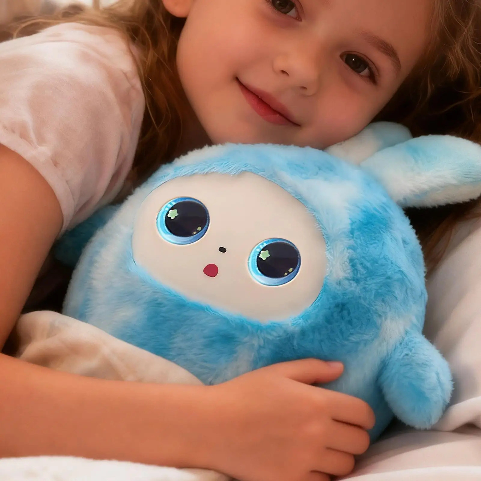 

Умная мягкая электронная плюшевая игрушка с ИИ в виде мультяшного персонажа для получения информации о погоде, обучения и прослушивания новостей