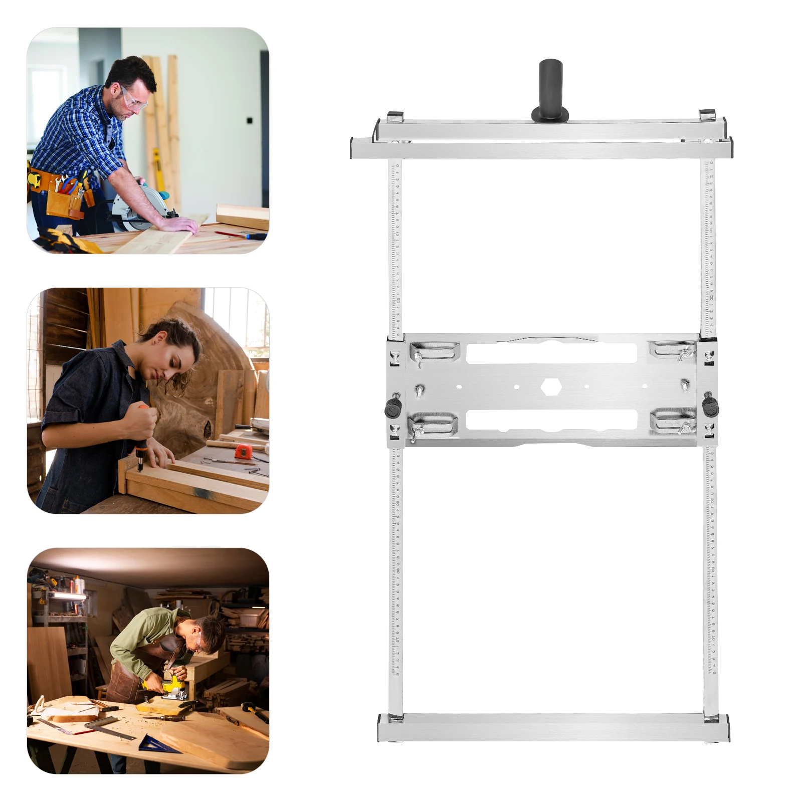 

Направляющая для кромок циркулярной пилы, нержавеющая сталь, точная направляющая для отверждения, регулируемая двойная шкала, деревообрабатывающий прямой режущий инструмент