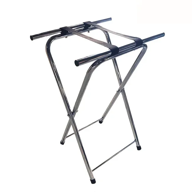 Stable Foldable stainless steel 201 Fully Assembled Hotel Style Luggage Rack For Hotels