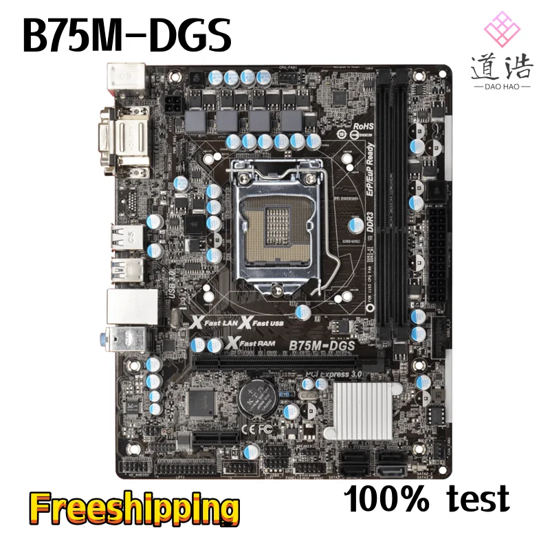 

For Asrock B75M-DGS Motherboard 16GB LGA 1155 DDR3 Micro ATX B75 Mainboard 100% Tested Fully Work