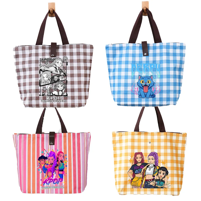 

Kpop Demon Hunters Single-shoulder Bag Boy Girls Portable Handbag Foldable for Convenient Phone Bags Storage Bag Commuting Case