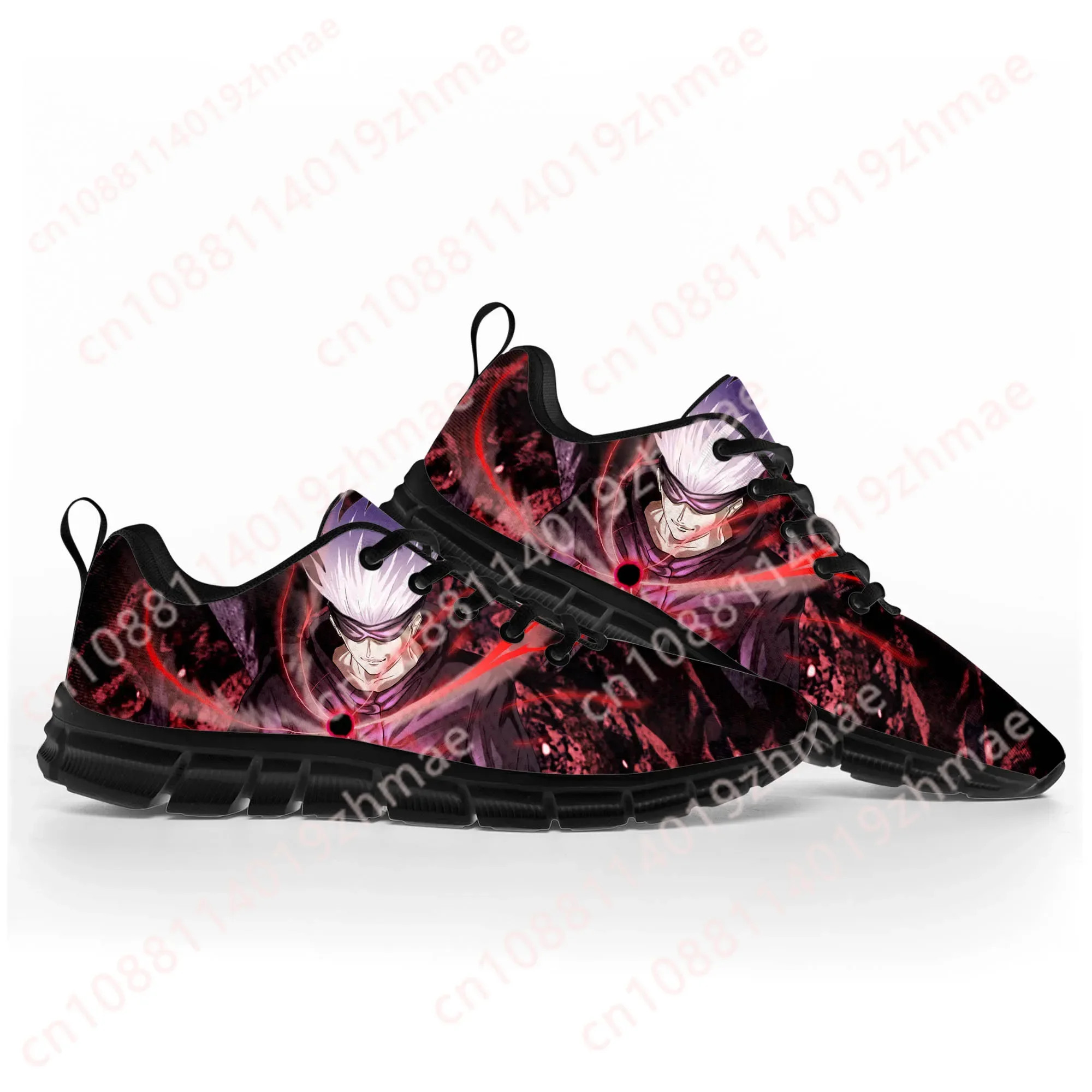 

Спортивная обувь Satoru Gojo Jujutsu Kaisen, мужские и женские дышащие кроссовки для подростков, черные повседневные туфли высокого качества на заказ для пар