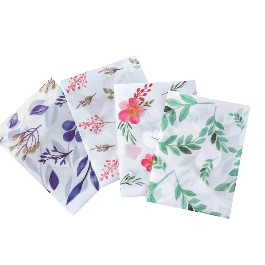 10pcs/pack Four Seasons Plant Sulfuric Acid Paper Envelope Vintage Watercolor Oil Painting Handmade Envelope Gift Party Favor