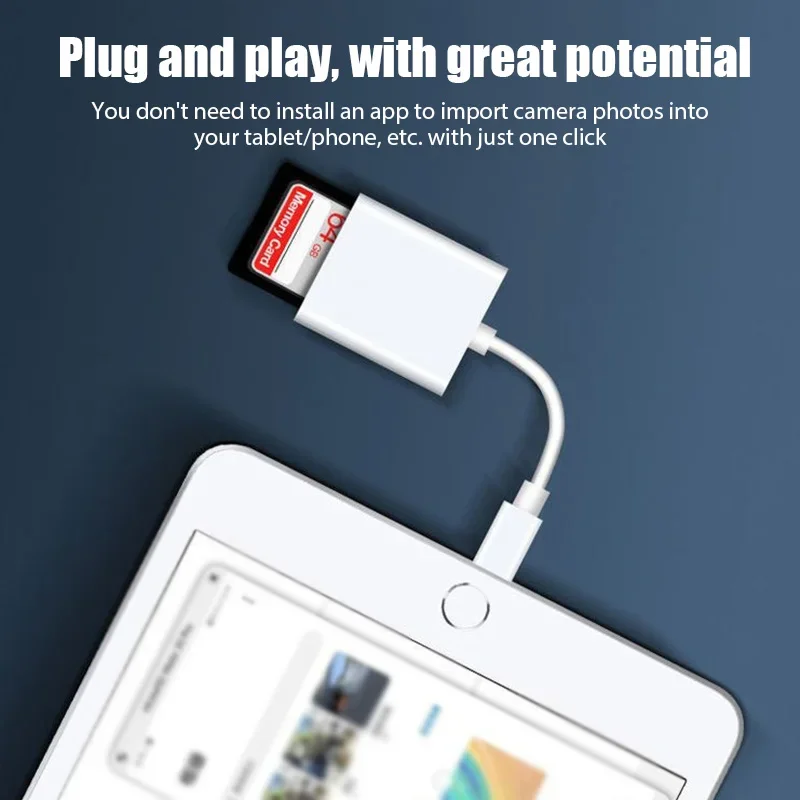 Original อุปกรณ์ภายนอก Plug and play 2 ใน 1 Micro TF SD การ์ดสําหรับโทรศัพท์มือถือโน้ตบุ๊ค PC SD Card Reader สําหรับ IOS iphone/ ipad