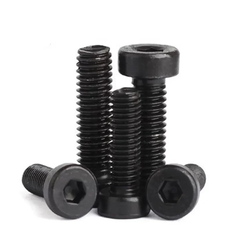 5pcs-50pcs M3 M4 M5 M6 M8 Grade 8.8 steel Black DIN7984 Hex Hexagon Socket Thin Low Short Head Allen Cap Screw Bolt