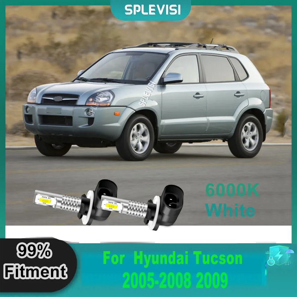 

Car Auto CSP Chips LED Foglight Bulb 12V 35W 6000K White - Ready to Install Set For Hyundai Tucson 2005 2006 2007 2008 2009