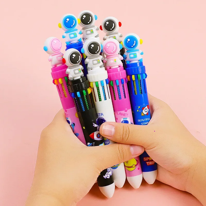 

5/15Pcs Cartoon Astronaut Ten Color Pens Kids Birthday Party Wedding Guest Gifts kids Back To School Kindergarten Carnival Gifts