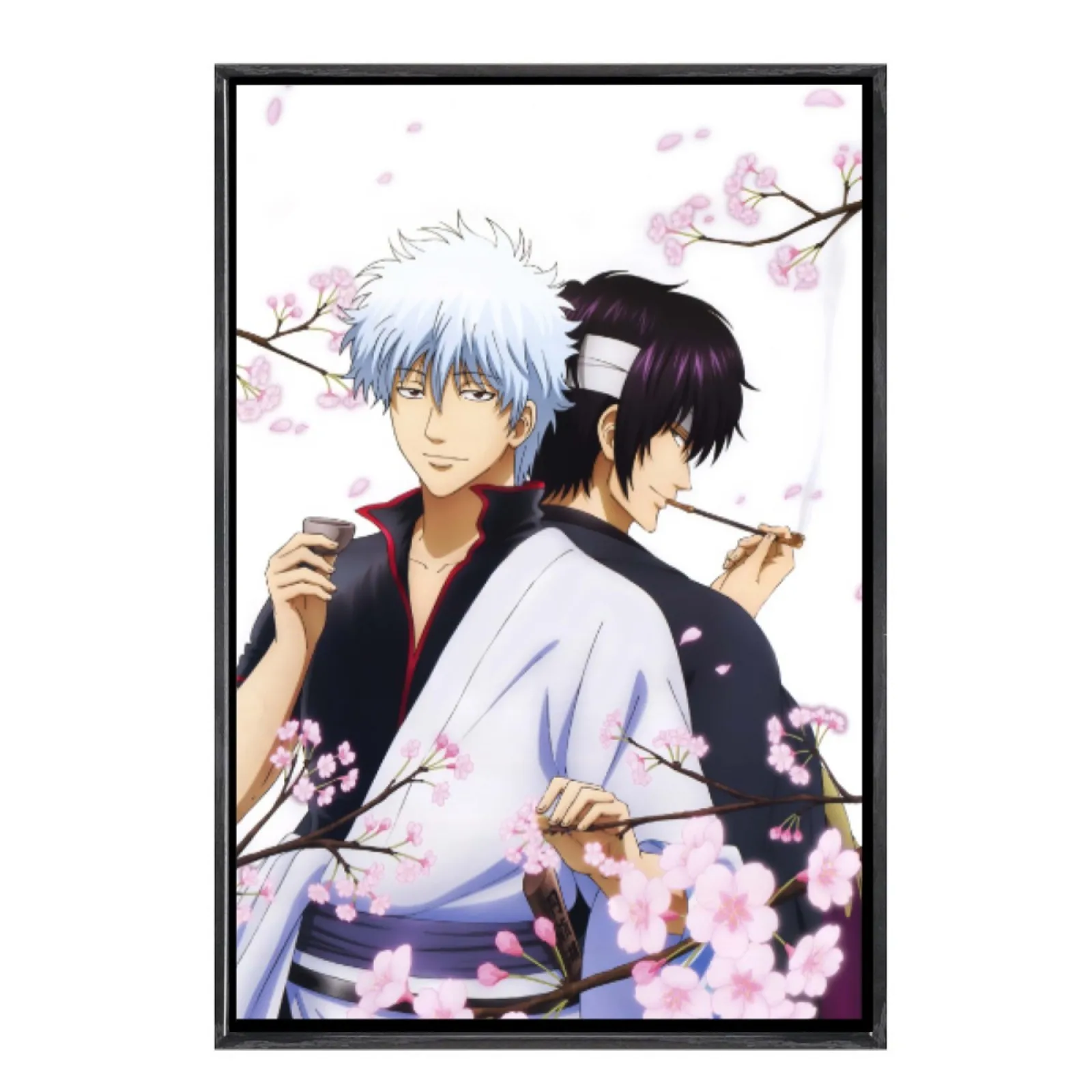 

Japanese Manga Multi-Size Canvas Poster Double Framed Wall Art,Gintama Home Decor for Living Room Bedroom
