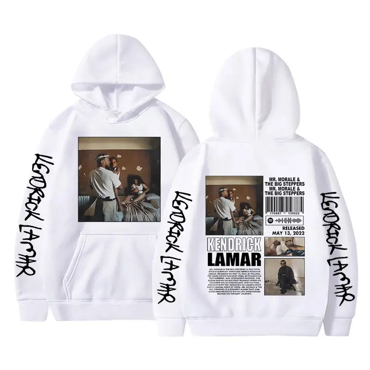Rapper Kendrick Lamar Mr Morale & The Big Steppers Print Hoodie Men Hip Hop Oversized Sweatshirt Unisex Fleece Cotton Hoodies