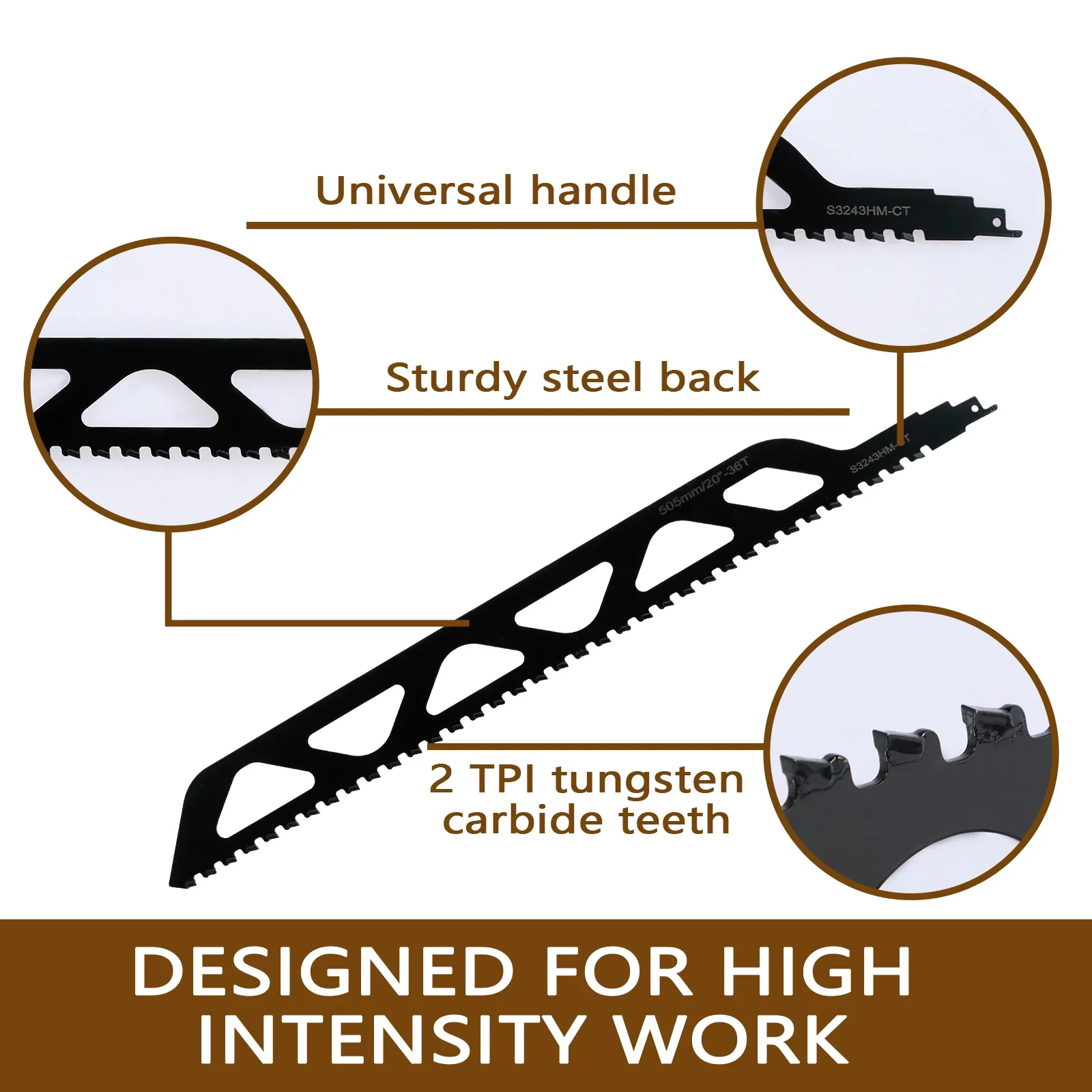 1/4Pcs  Reciprocating Saw Blade Set   Universal Cutting Recip Sabre Saw Blade Alloy Steel Brick Concrete Cutting Saw Blade