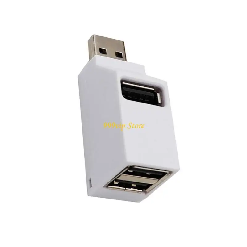 C90C Portable USB Splitter 3 Port USB2.0 Hubs Adapter for Laptop Car Tablet Air and More