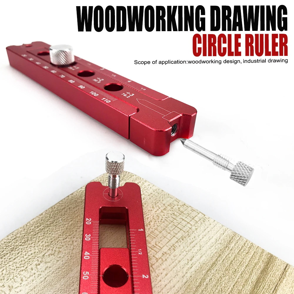 1 шт. портативный компас из алюминиевого сплава, прочный универсальный точный плотник, инструмент для рисования, деревообрабатывающий компас для геометрии