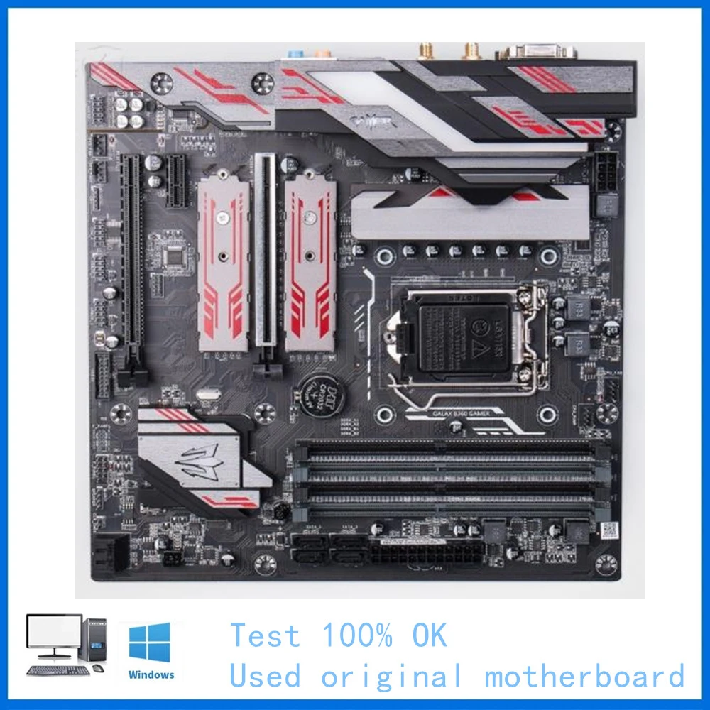 Imagem -01 - Usado para Intel B360 Lga 1151 Cpu para Galax B360 B360 Gamer Wifi Placa-mãe do Computador Soquete Lga1151 Ddr4 64g Desktop Mainboard