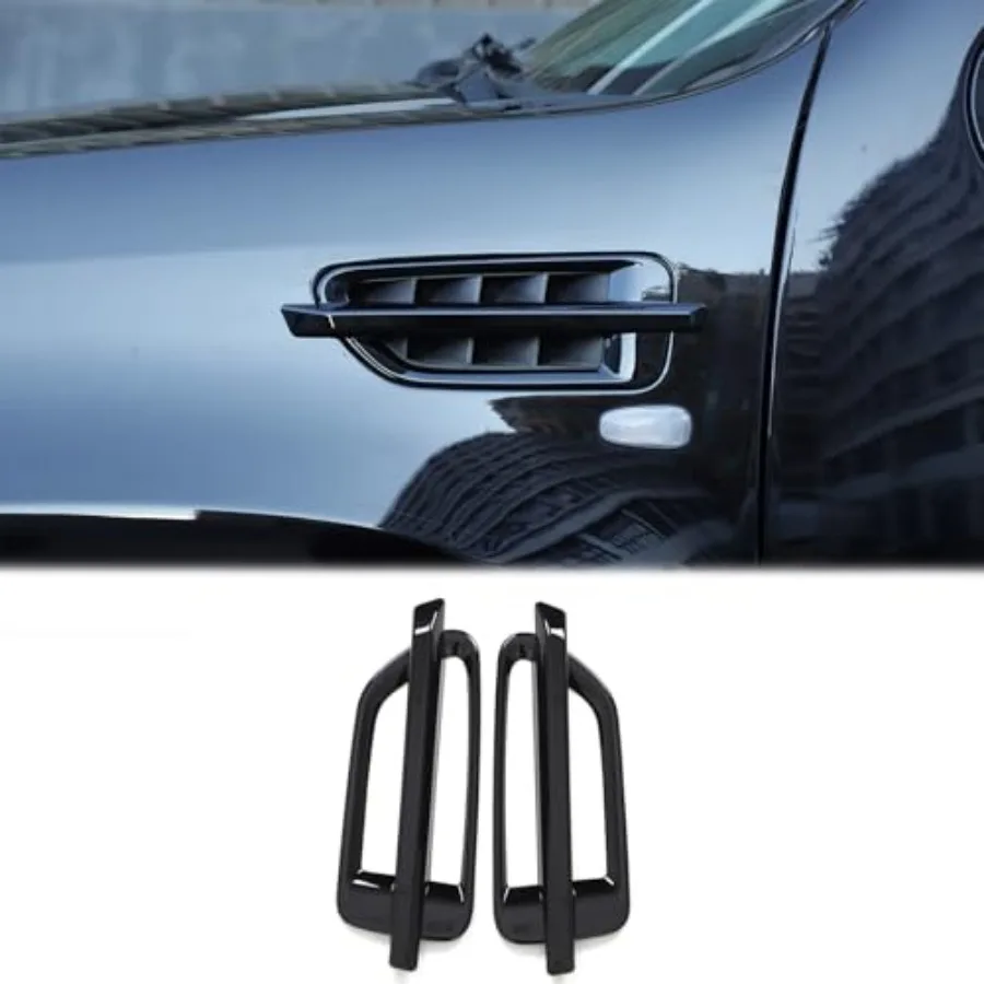 

Fender Side Vent Cover Trim Compatible with Cadillac Escalade 2007-2014ABS Side Wing Cover Decorative Sticker Exterior Accessor
