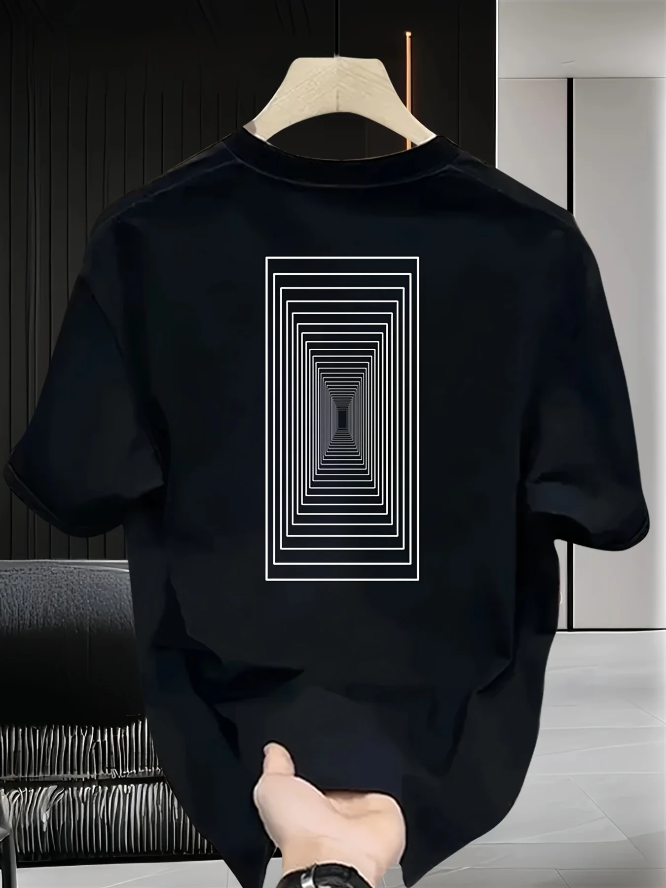 

Men's Graphic Pattern Printed T-shirt, Pure Cotton for Both Men and Women, Short-sleeved, Casual, Loose and Versatile Style