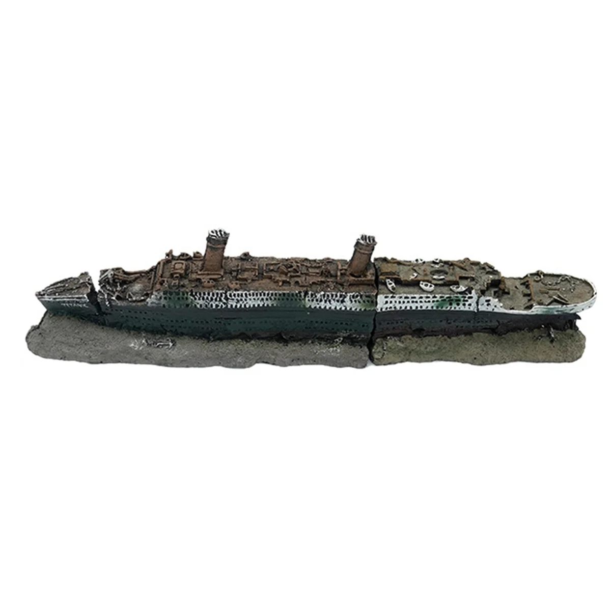 ship ornamentsAquarium Shipwreck Fish Tank Landscaping Resin Crafts Broken Ship Ornaments,A