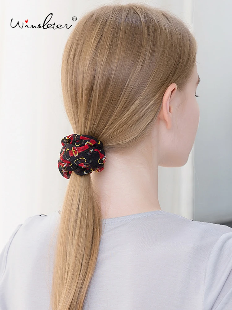 

Winsleter-2PCS 100%Real Silk Hair Band, Women Handmade Hair Ring Rope, Fashion Knit Mesh Girl Hair Rope , 2024 Summer A57208CC
