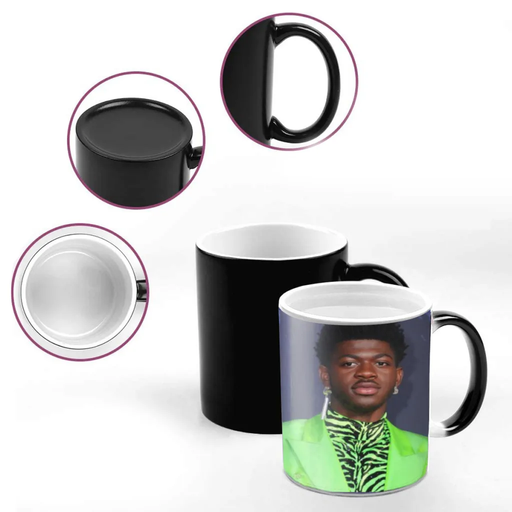 Pop Hip Hop Rap Star Singer NAS BIG Music Creativity Change Color Chang mug Ceramic mug Hot Coffee Cup Breakfast Cup mug Gift