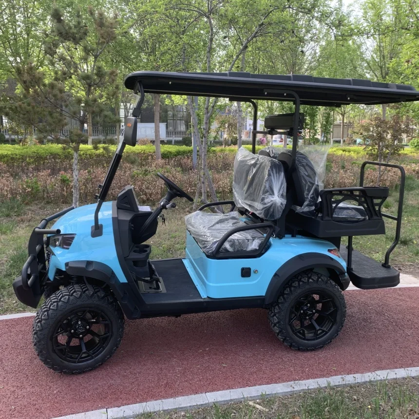 Street Legal Electric Golf Cart Lithium Battery Electric Car With Forward And Reverse Switch Emergency Flasher Switch Golf Cart