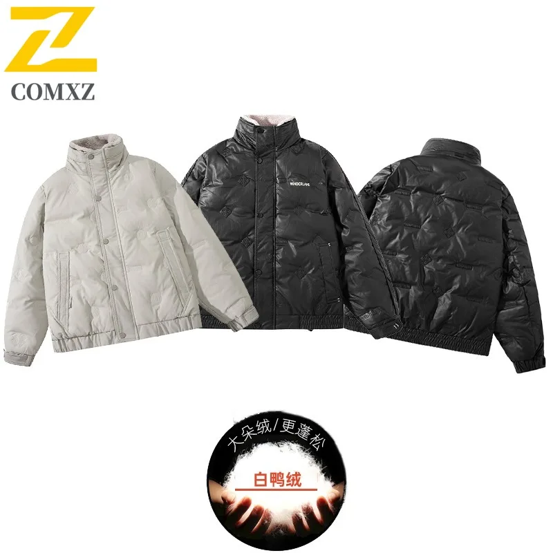 

COMXZ Premium Mens Down Jacket Casual Solid Color Outdoor Skiing Lightweight Coat Fashion Daily Style Anti-Cold Winter Wear 2025