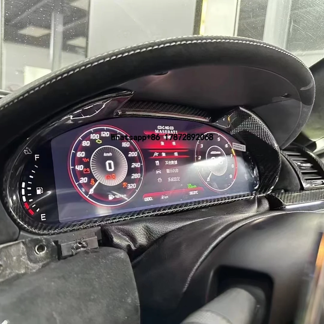 

New 12.3 Inch Digital Cluster LCD Speedometer Car Dashboard Instrument Meter for Quattroporte